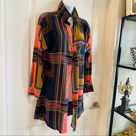 Gorgeous Charlie Jade Modern Print Pure Silk Dres - Picture 8 of 12